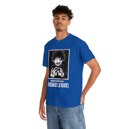 T-shirt manga JUJUTSU KAISEN megumi bleu royale homme