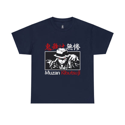 t-shirt manga DEMON SLAYER muzan bleu marine