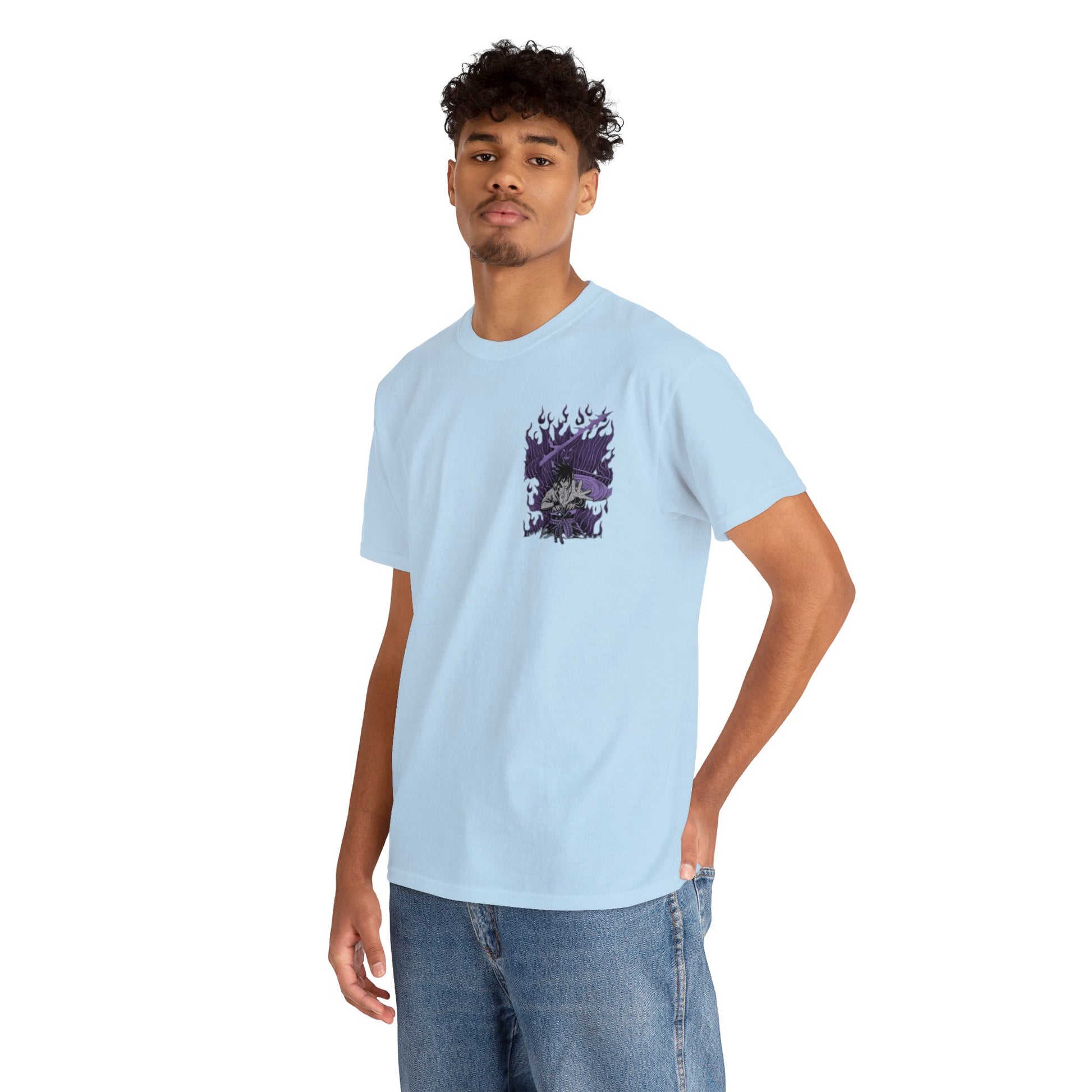 T-shirt manga naruto sasuke susano bleu clair homme