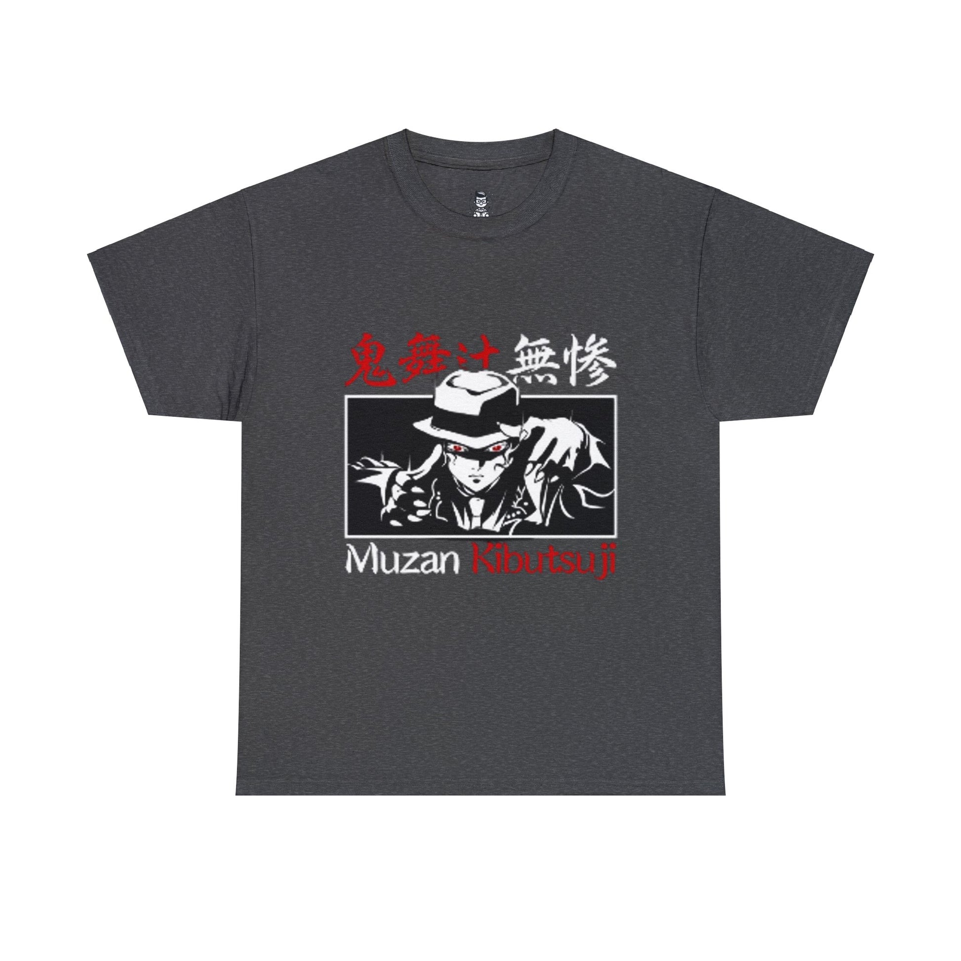 t-shirt manga DEMON SLAYER muzan gris foncé