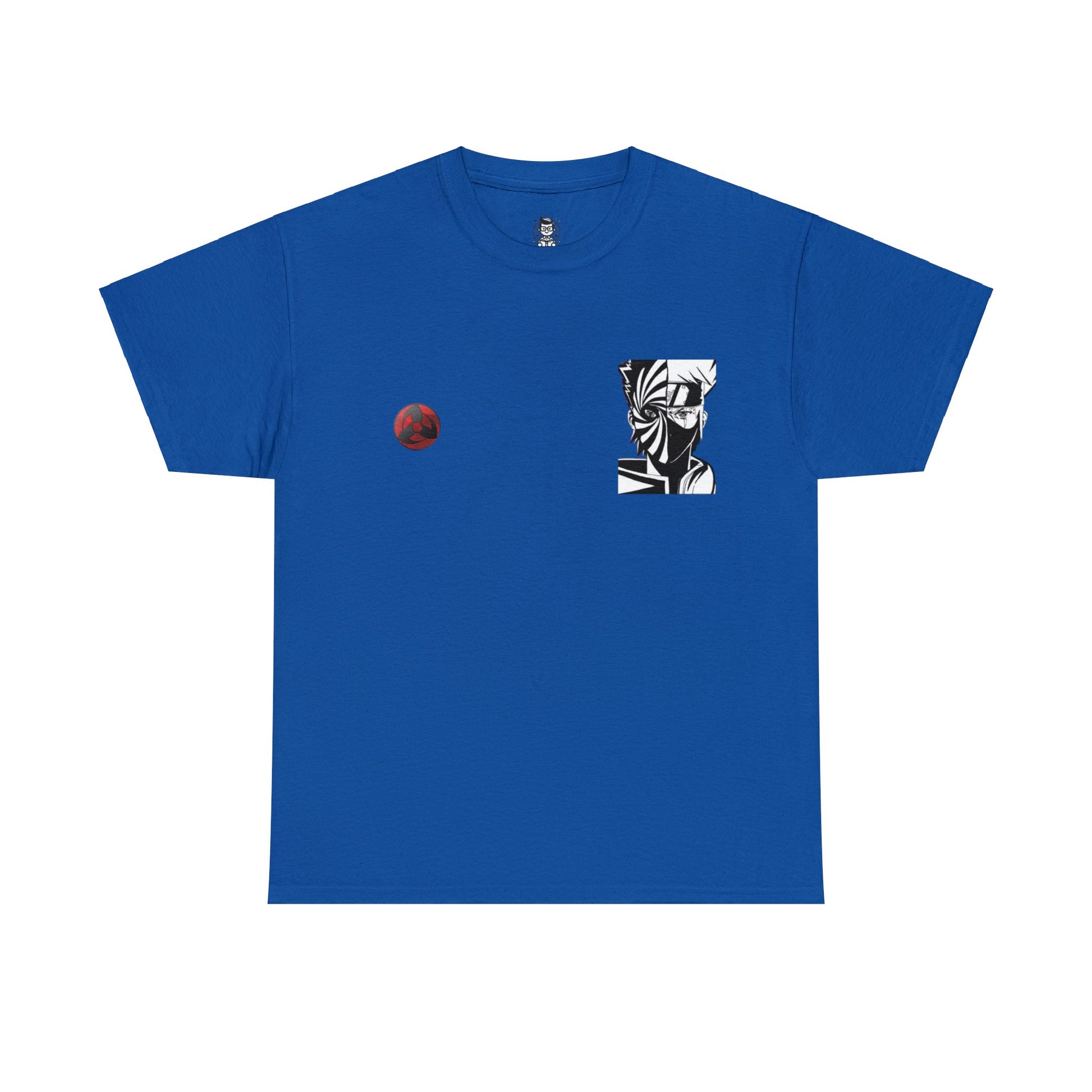 T-shirt manga naruto kakashi & obito bleu royale