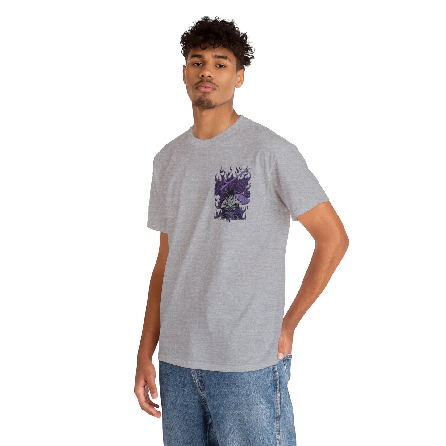 T-shirt manga naruto sasuke susano gris homme