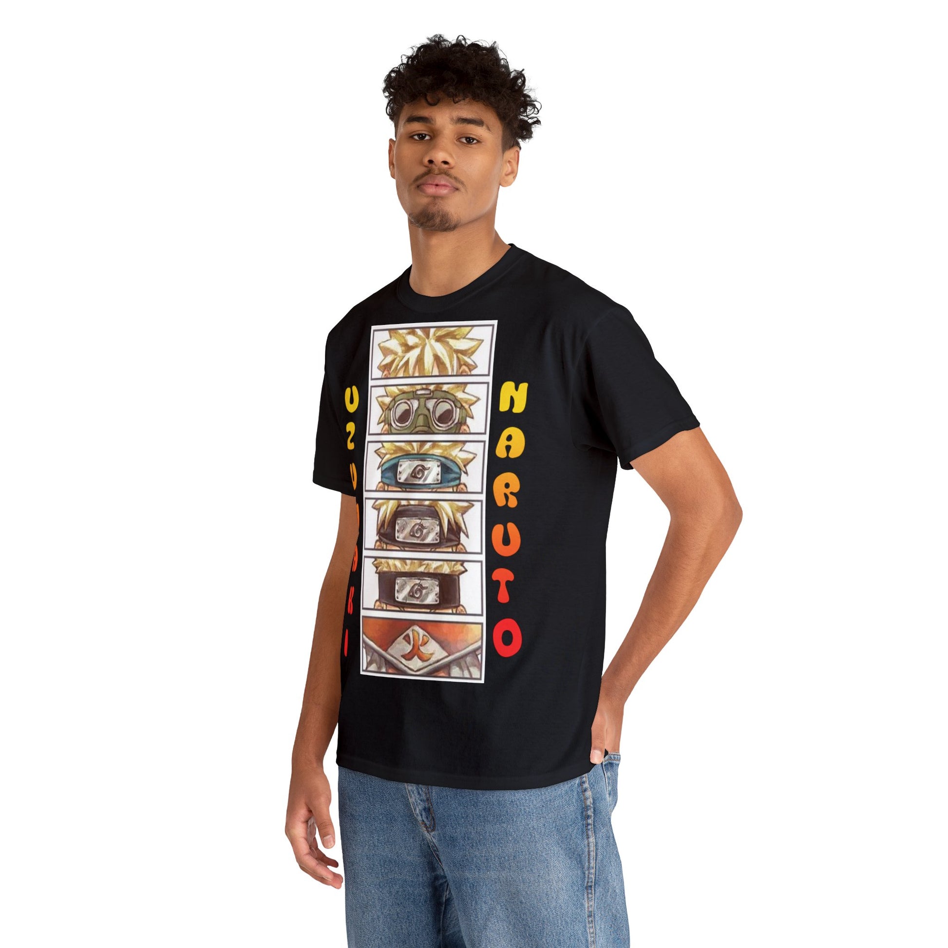 T-shirt manga NARUTO evolution noir homme 