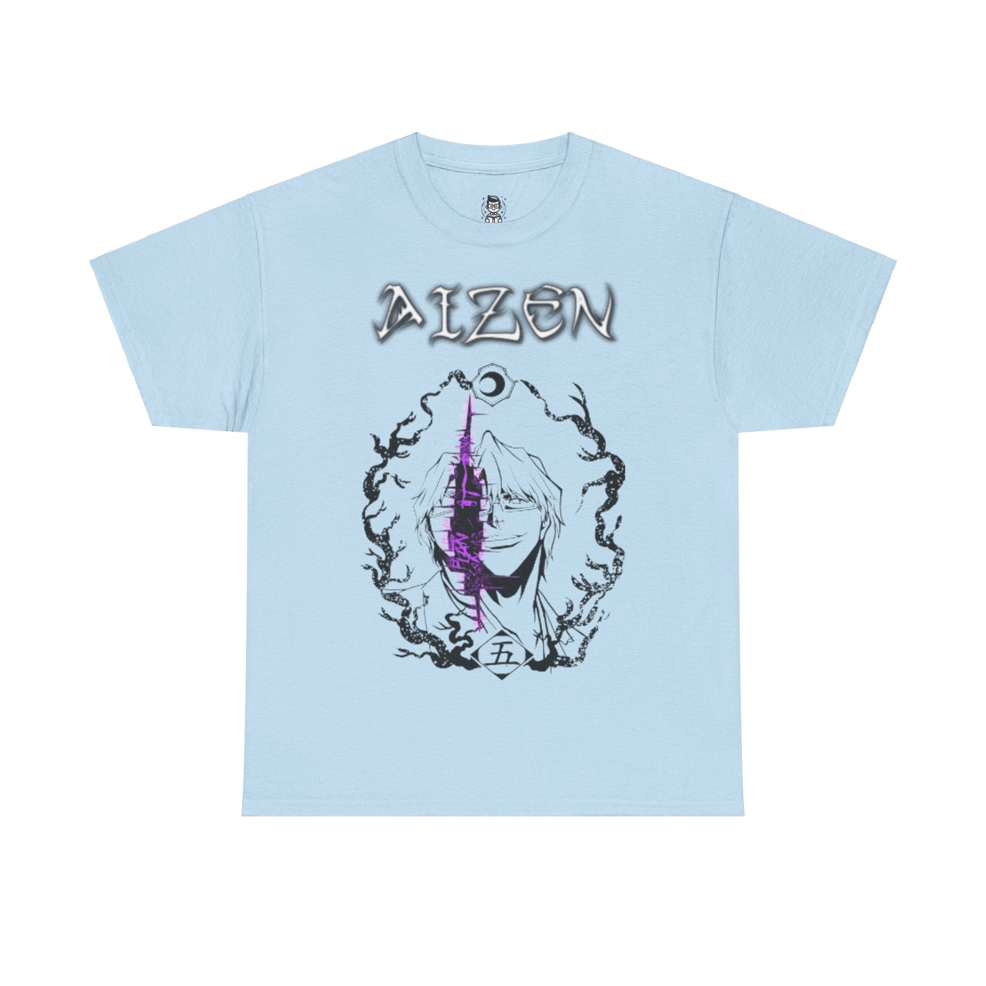 T-shirt manga bleach aizen bleu 