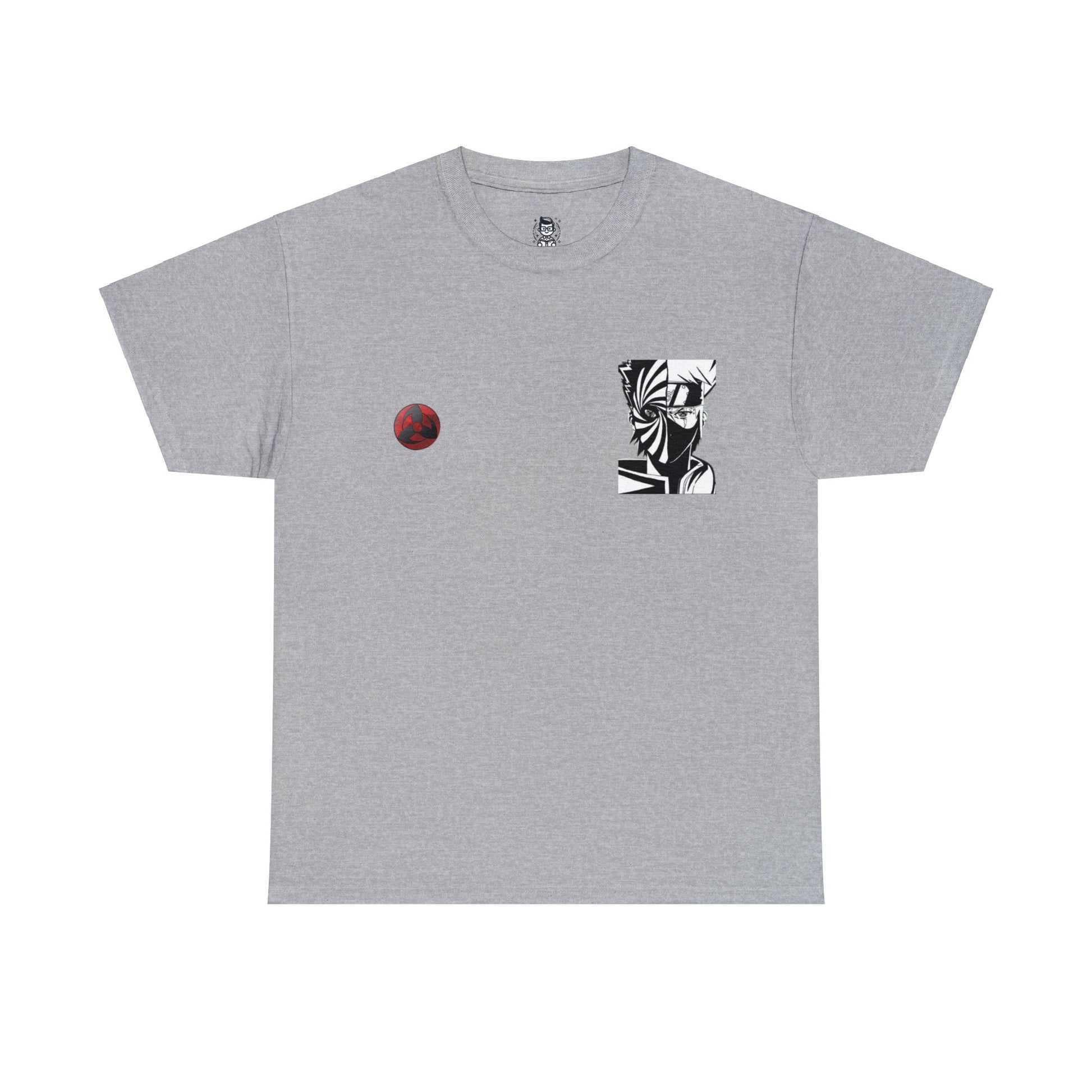 T-shirt manga naruto kakashi & obito gris