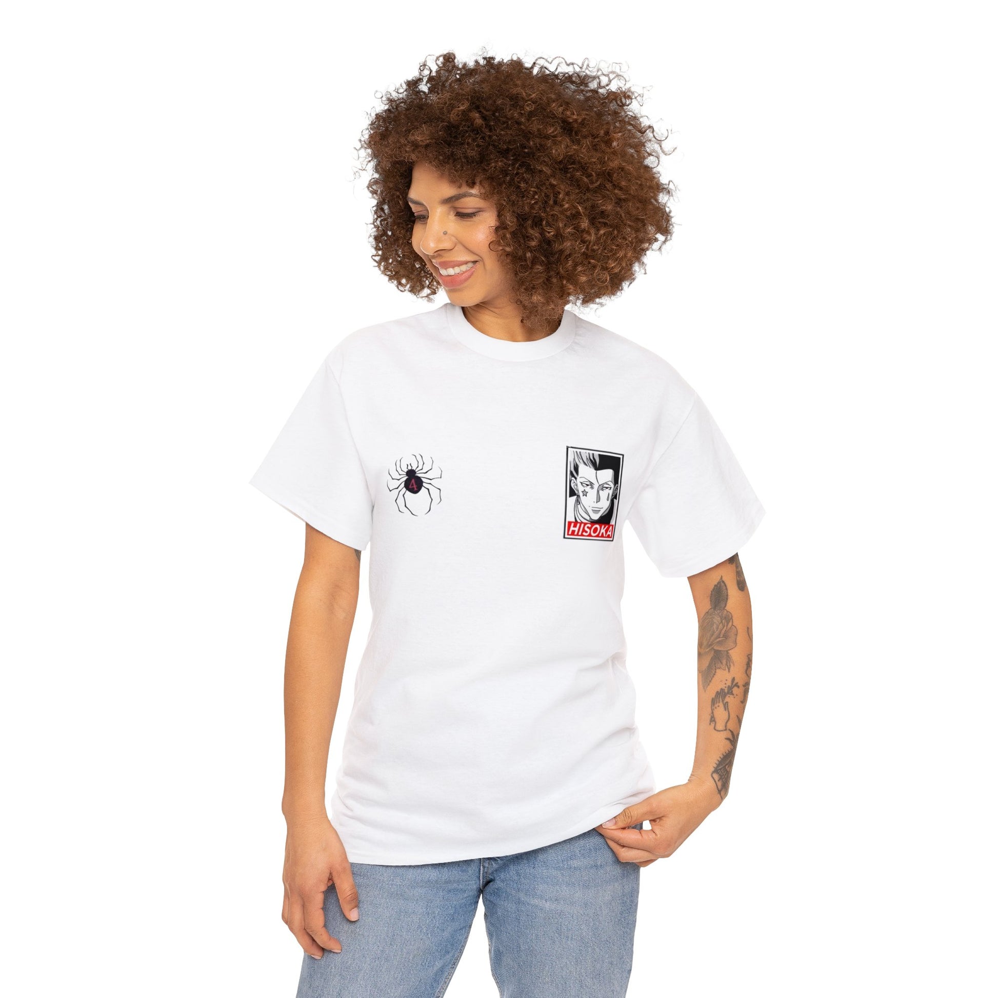 T-shirt manga HUNTER X HUNTER hisoka phantome blanc pour femme