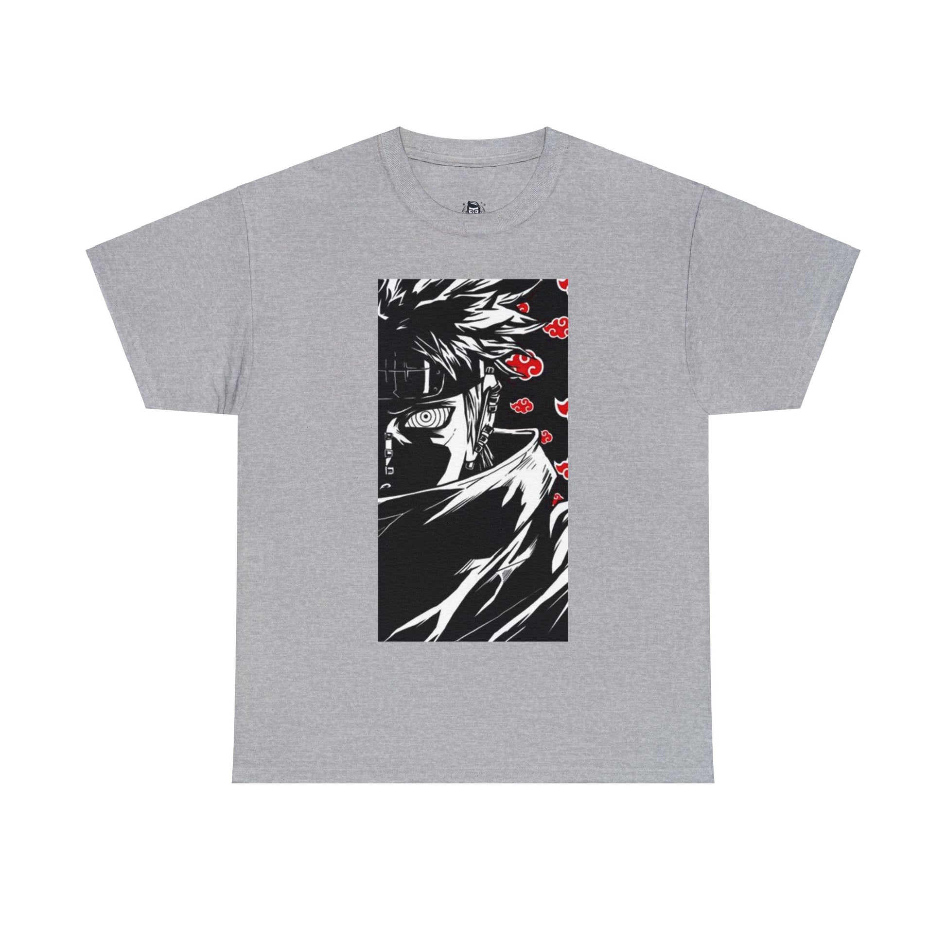 T-shirt manga NARUTO pain akatsuki gris