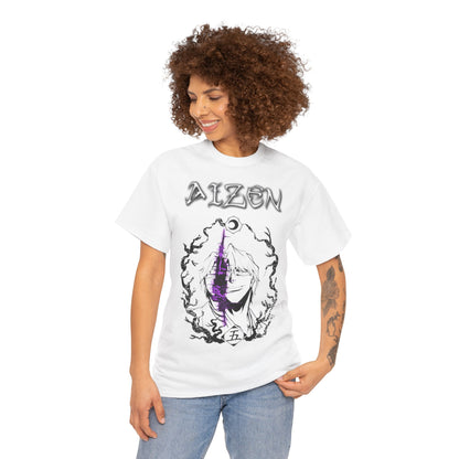 t-shirt manga bleach aizen blanc pour femme