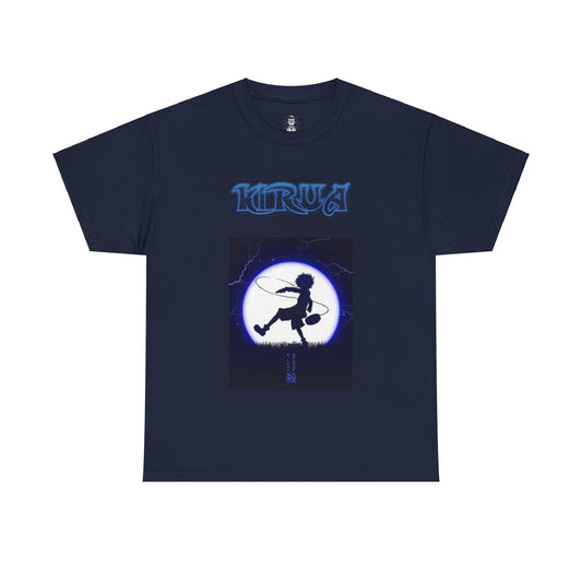 t-shirt manga hunter x hunter kirua bleu