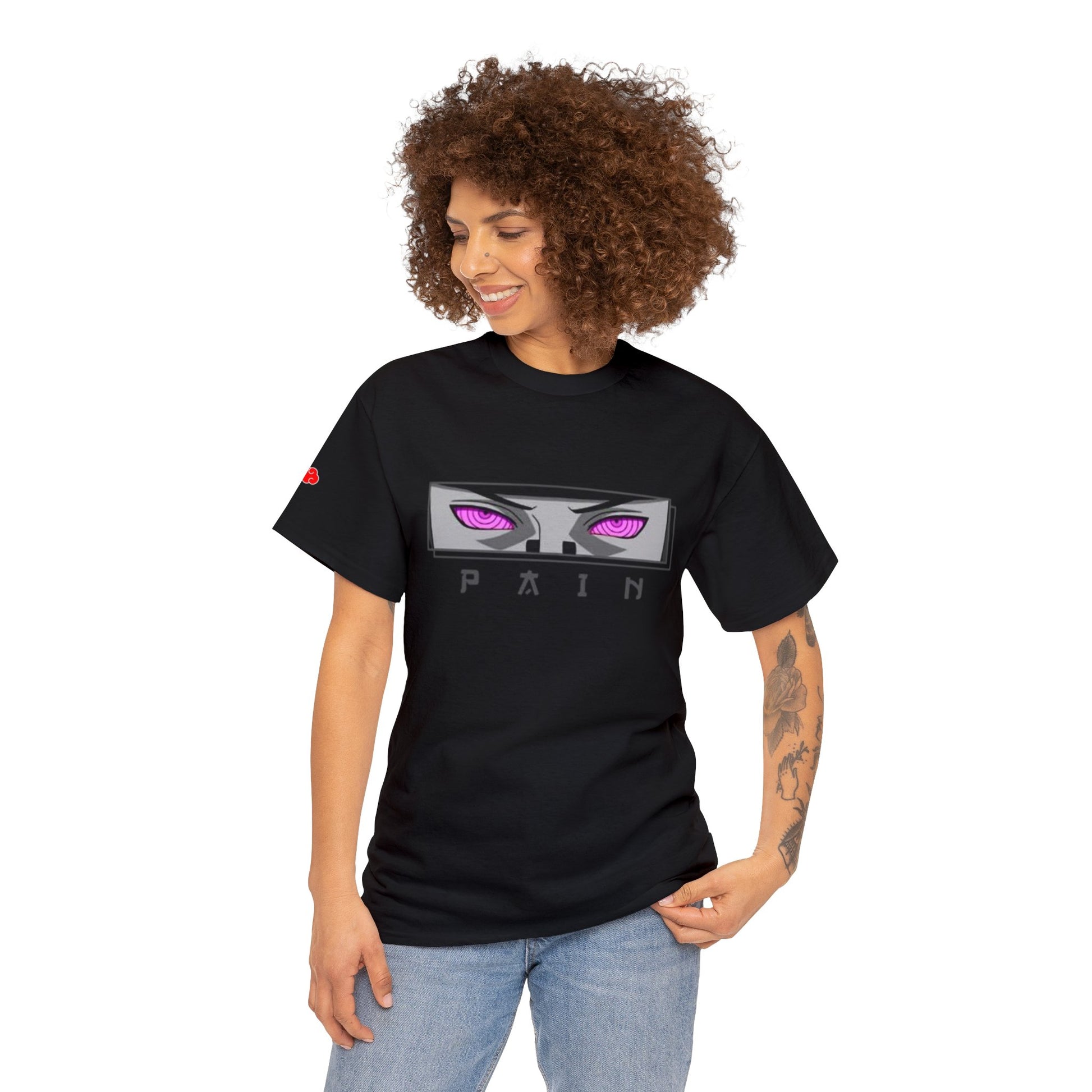 T-shirt manga naruto pain noir pour femme