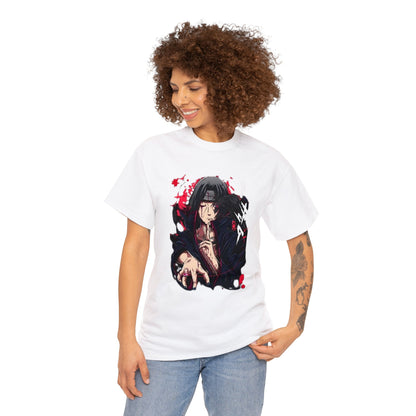 T-shirt manga naruto itachi akatsuki blanc pour femme