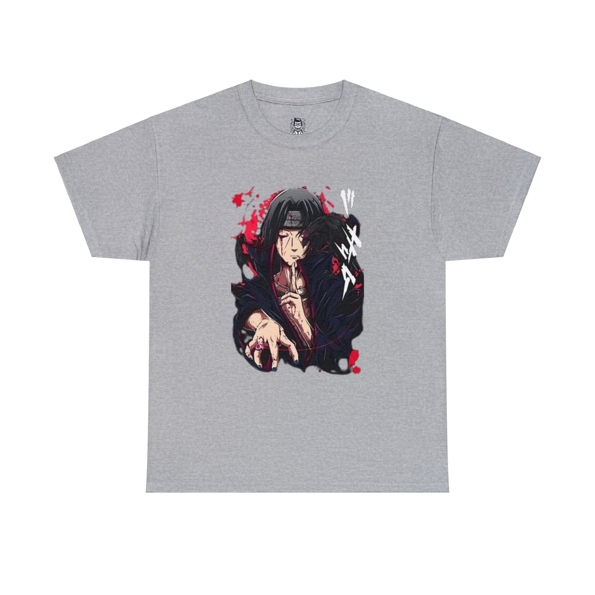 T-shirt manga naruto itachi akatsuki gris