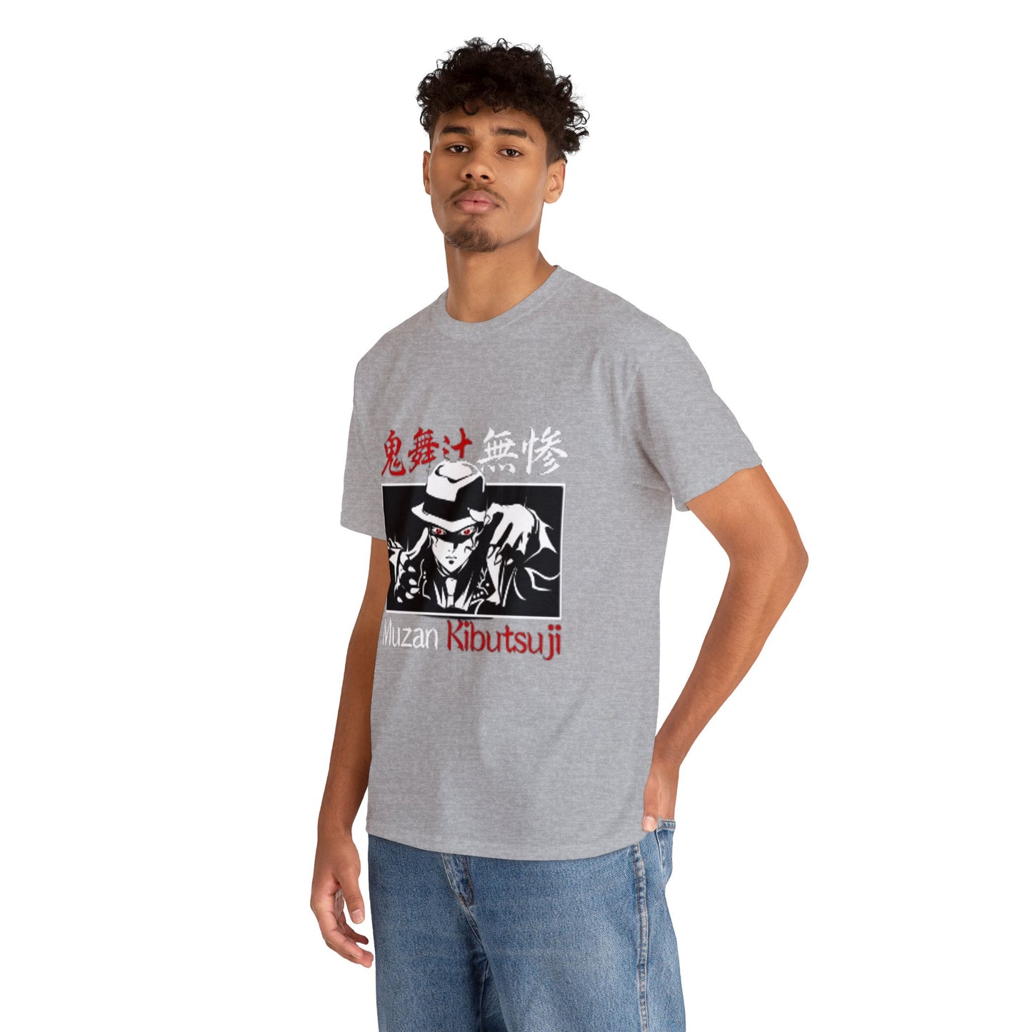 t-shirt manga DEMON SLAYER muzan gris homme