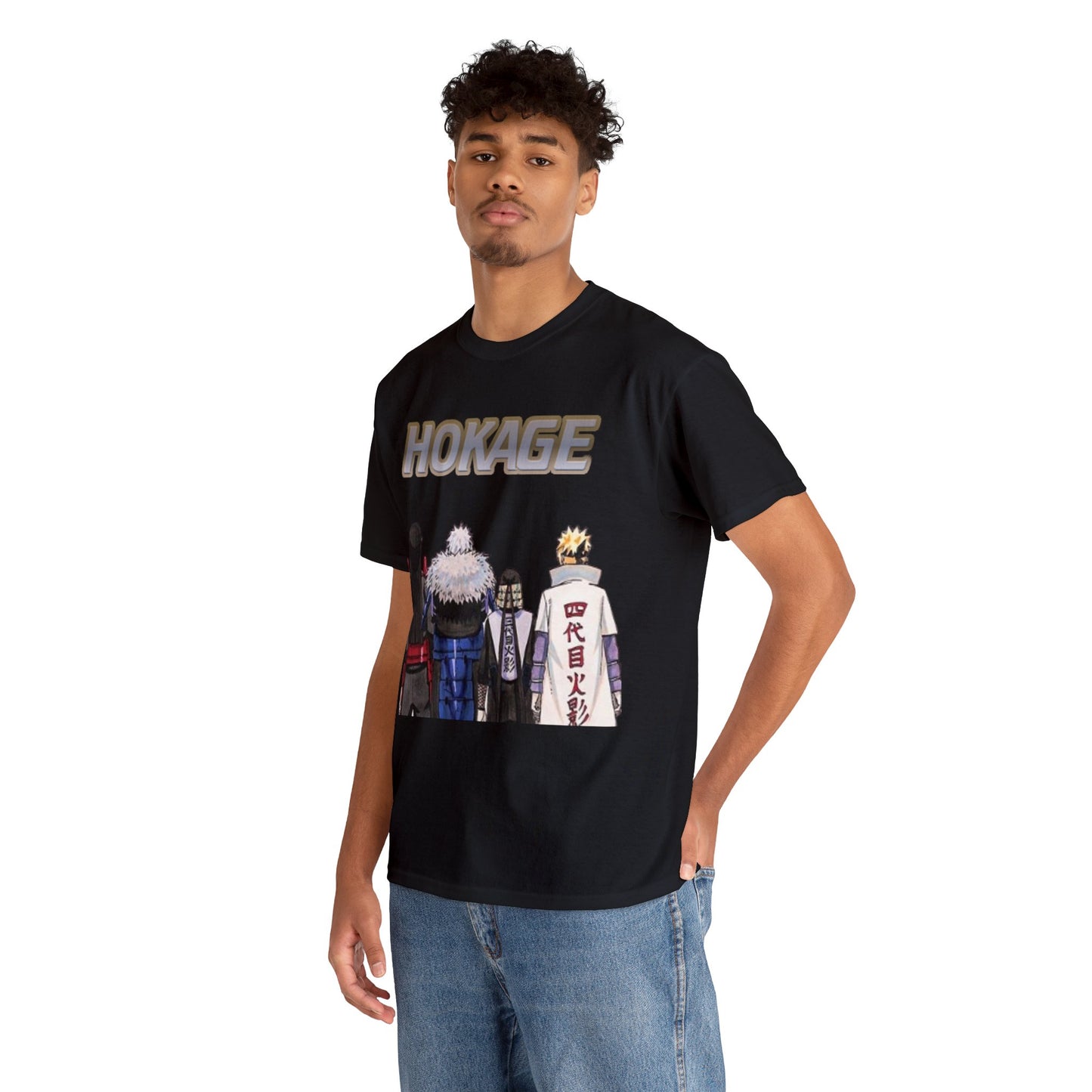 T-shirt manga naruto  HOKAGE noir homme