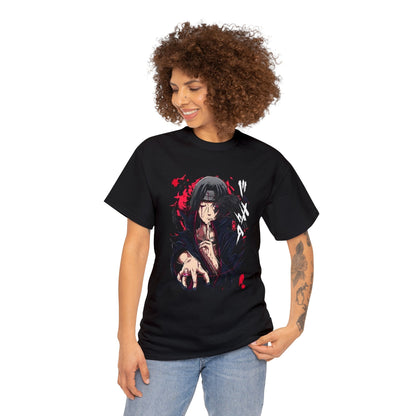 T-shirt manga naruto itachi akatsuki noir pour femme