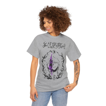 t-shirt manga bleach aizen gris pour femme