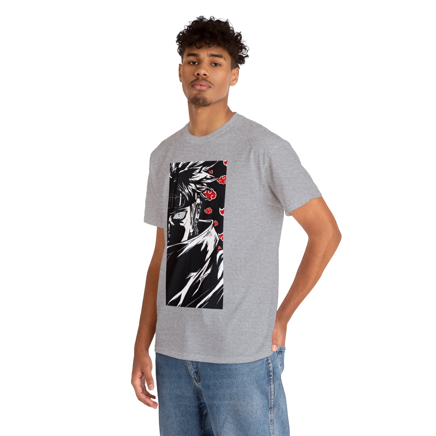 T-shirt manga NARUTO pain akatsuki gris homme