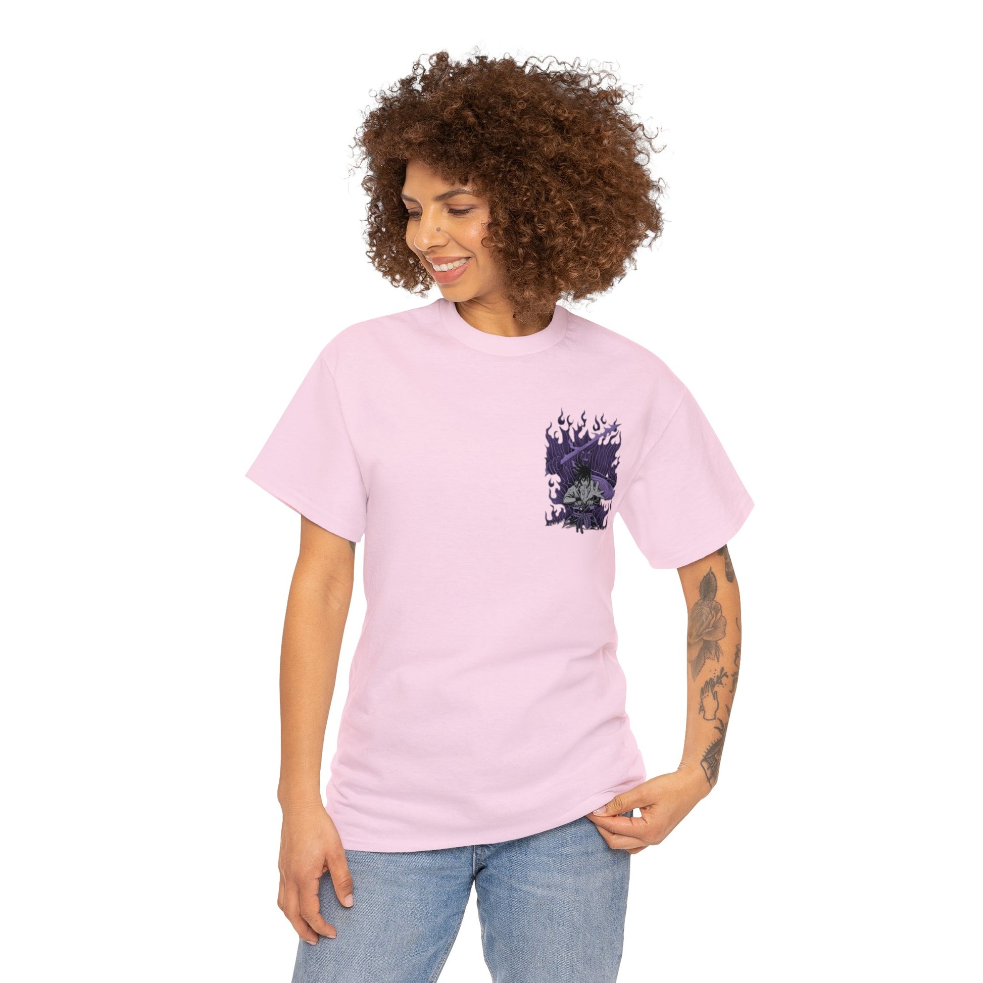 T-shirt manga naruto sasuke susano rose pour femme