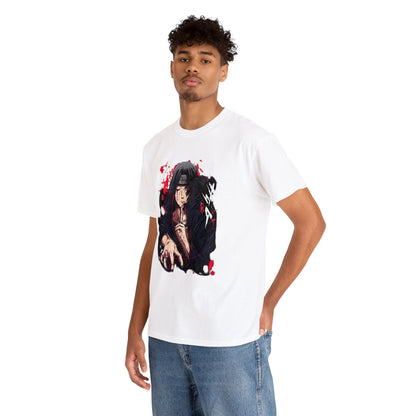 T-shirt manga naruto itachi akatsuki blanc homme