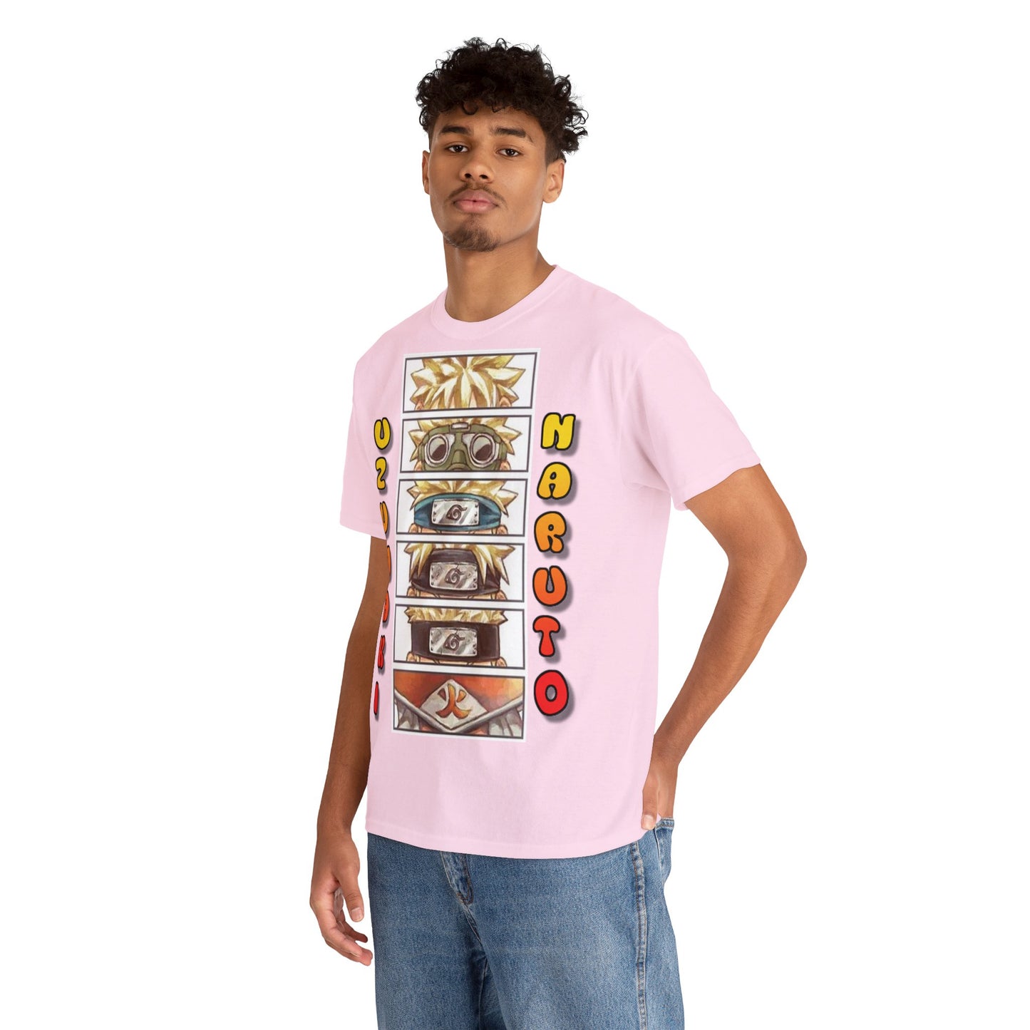 T-shirt manga NARUTO evolution rose homme