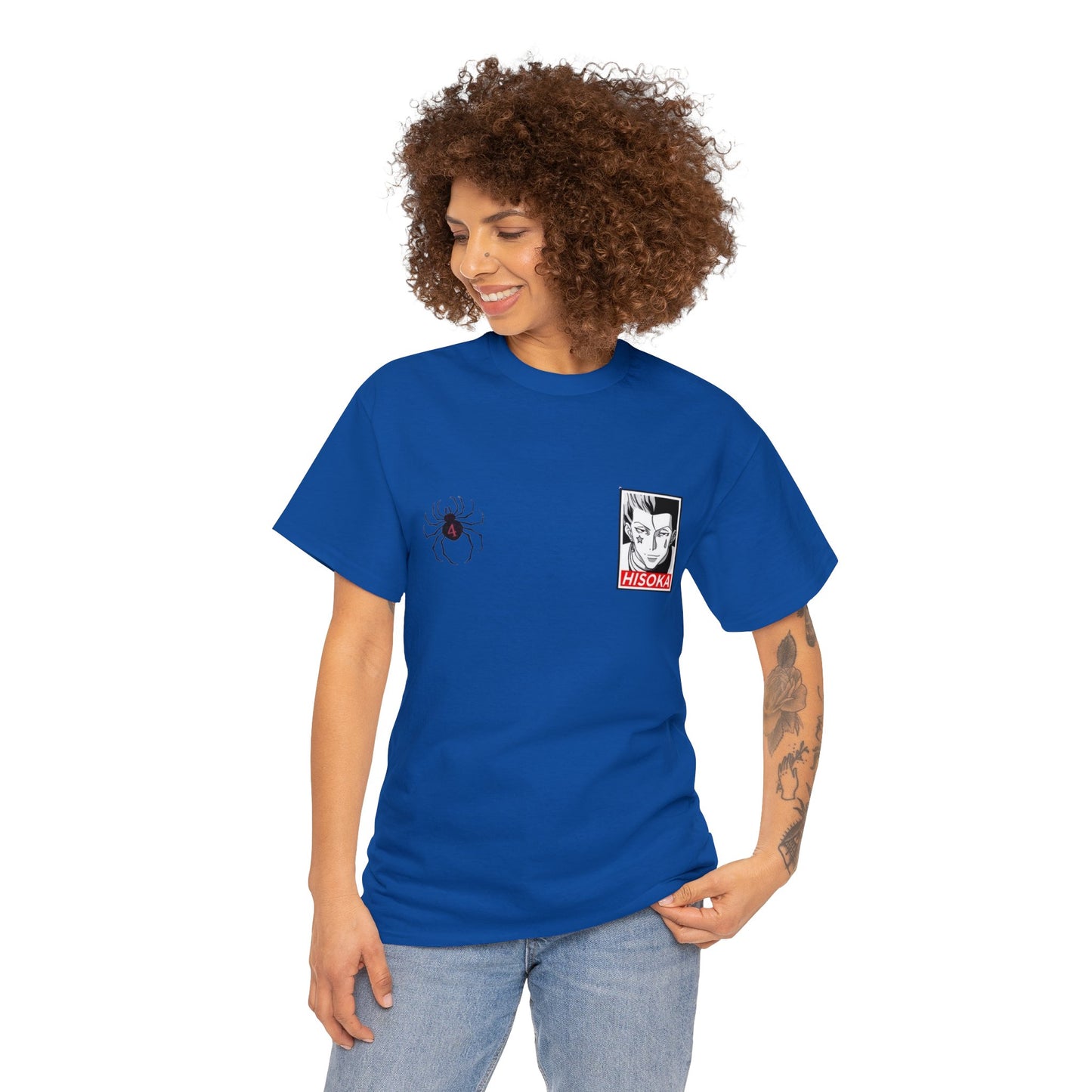 T-shirt manga HUNTER X HUNTER hisoka phantome bleu royale pour femme