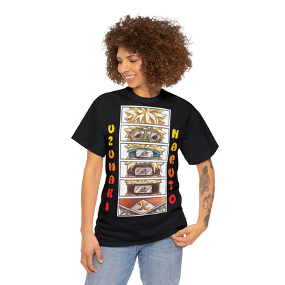 T-shirt manga NARUTO evolution noir pour femme