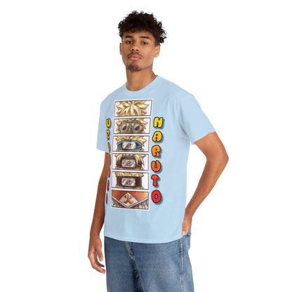 T-shirt manga NARUTO evolution bleu homme