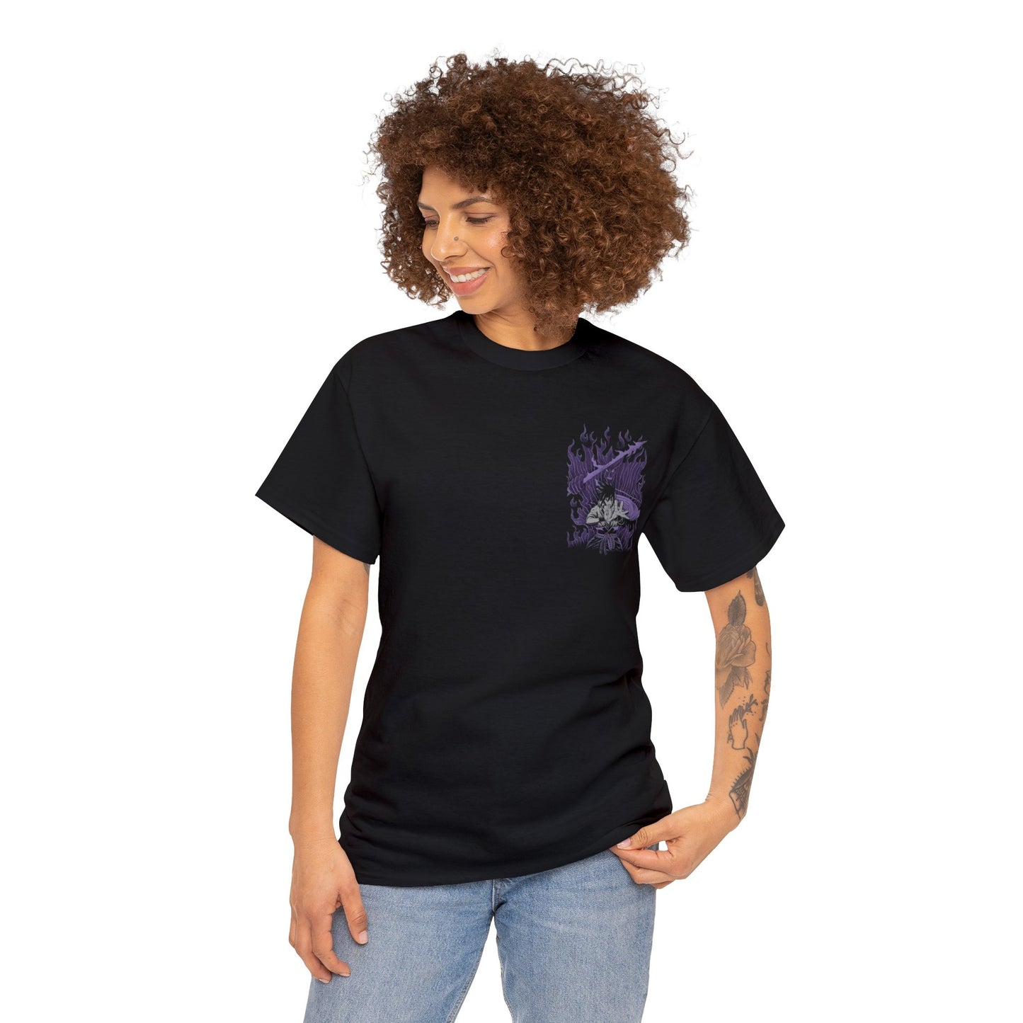 T-shirt manga naruto sasuke susano noir pour femme