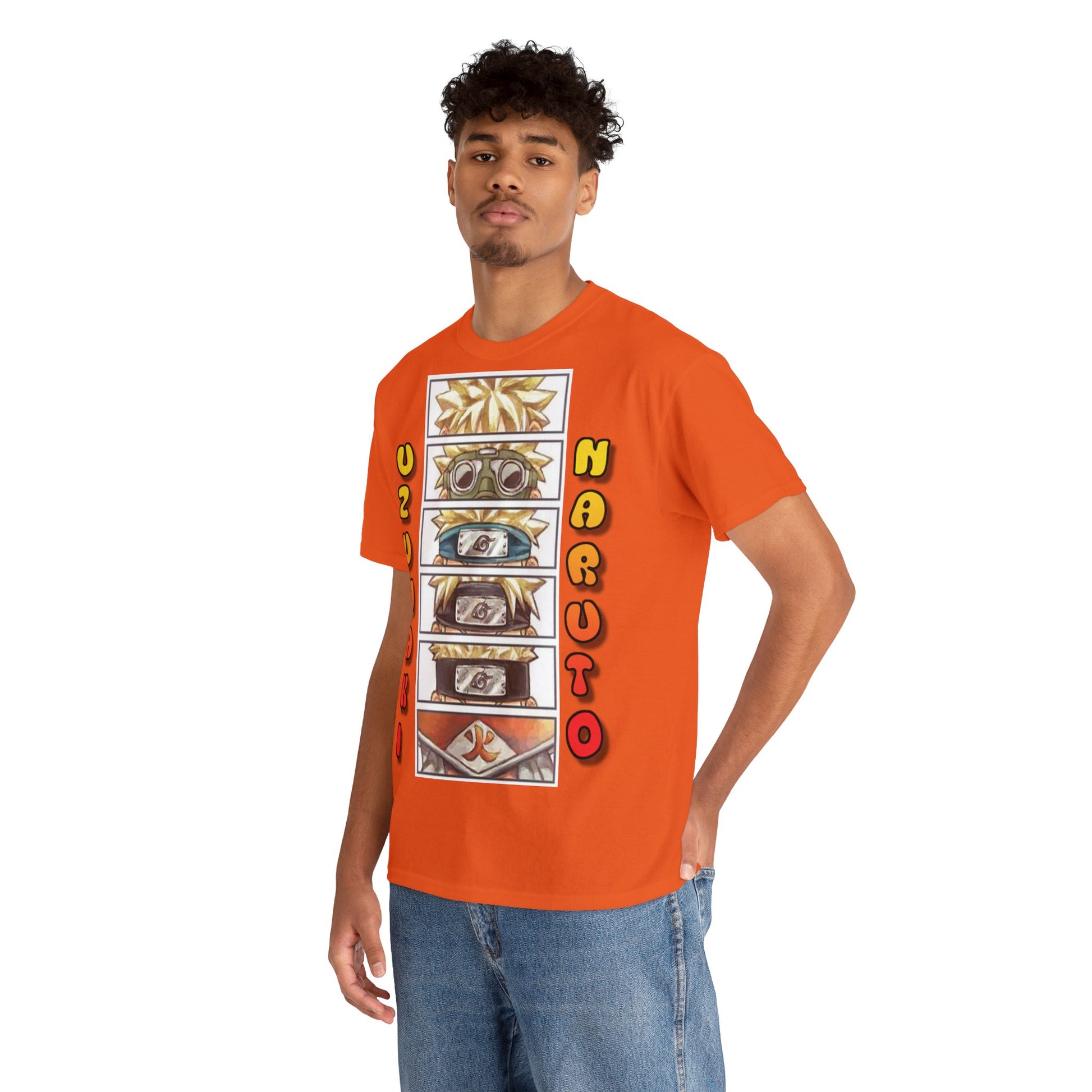 T-shirt manga NARUTO evolution orange homme