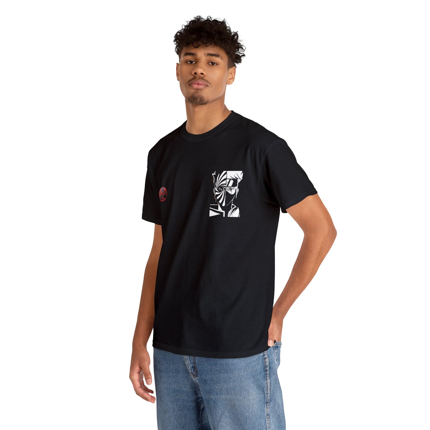 T-shirt manga naruto kakashi & obito noir homme